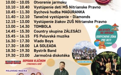 Tradičný pravniansky jarmok 2024 – Nitrianske Pravno – kompletný program