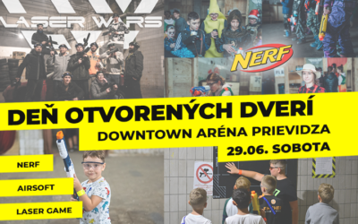 Deň otvorených dverí Downtown Aréna Prievidza – Airsoft Juniorka, Nerf, Laser Game