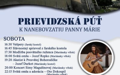 Koncert Sima Magušinová – Prievidzskú púť k Nanebovzatiu Panny Márie