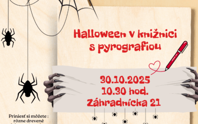 Halloween v knižnici s pyrografiou
